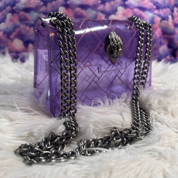 Kurt Geiger • Transparent Purple Jelly Mini Kensington Purse - Picture 15 of 16